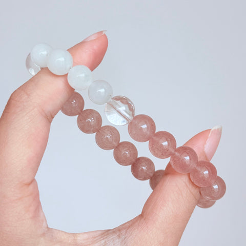 Strawberry Quartz & Aventurine Bracelet
