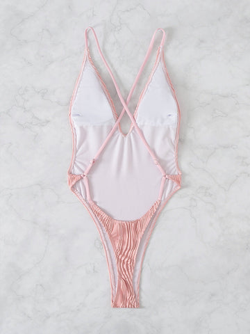Molly Solid Push Up Thong Monokini