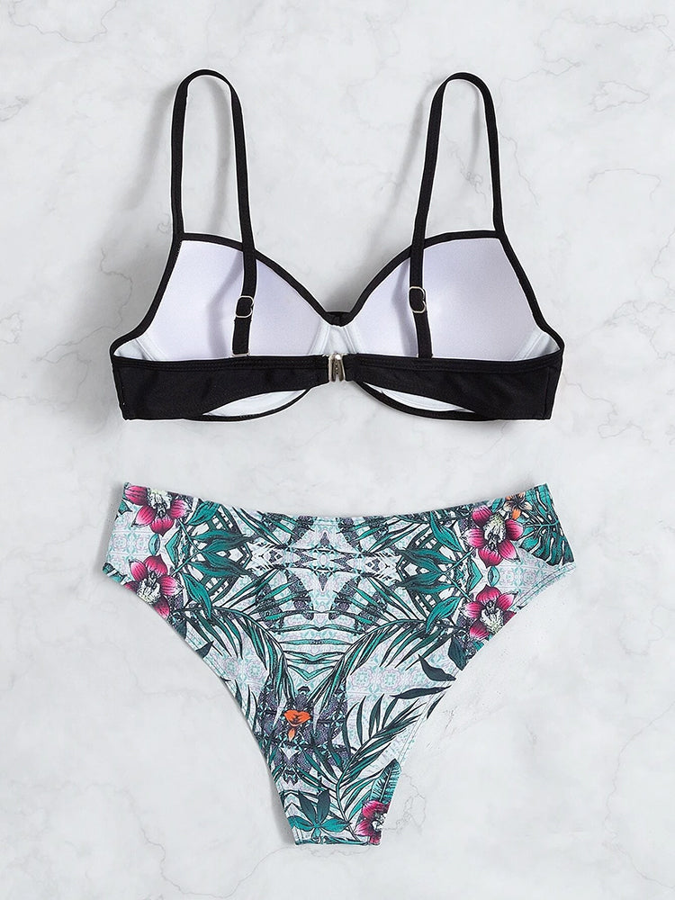 Whitney Leaf Print Bikini