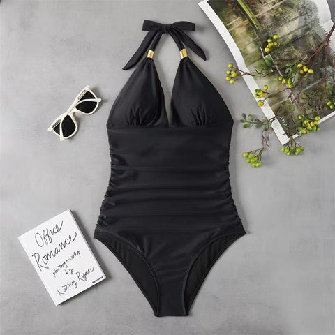 Laurie Plus Size Halter Hot Monokini