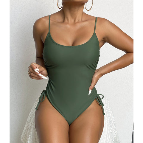 Maggie Lace Up High Leg Monokini