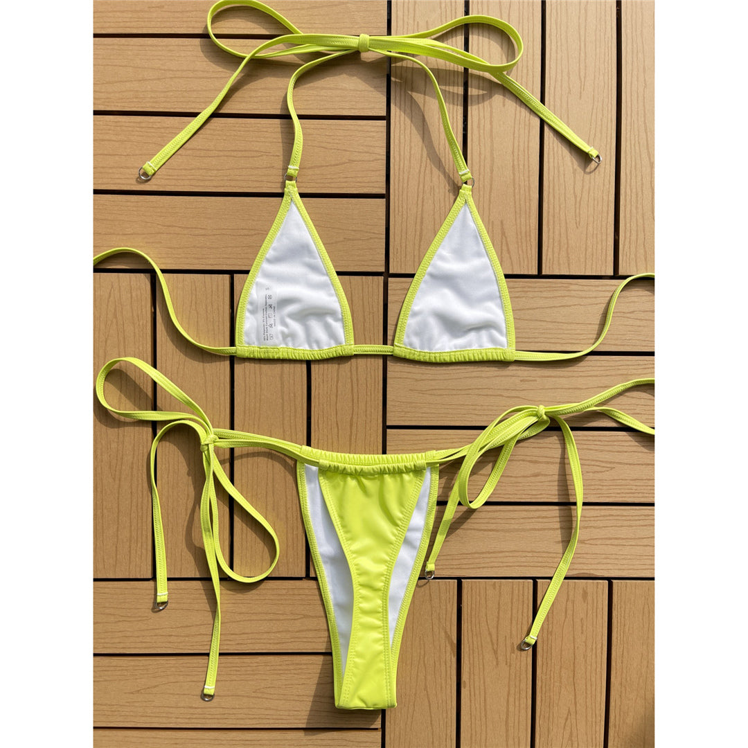 Camille Halter PU Faux Leather Bikini