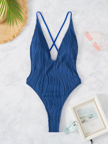 Molly Solid Push Up Thong Monokini