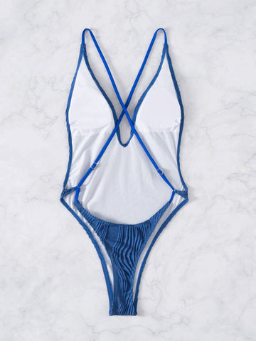 Molly Solid Push Up Thong Monokini