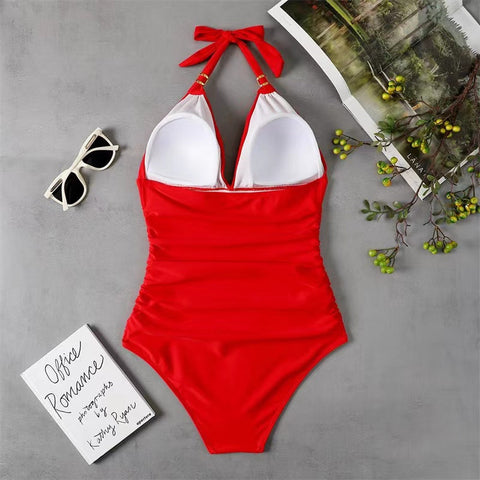 Laurie Plus Size Halter Hot Monokini