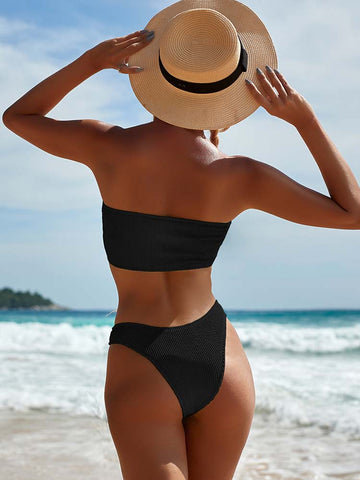 Ruby High Waist Tube Top Bikini