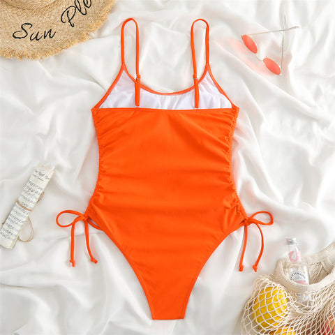 Maggie Lace Up High Leg Monokini