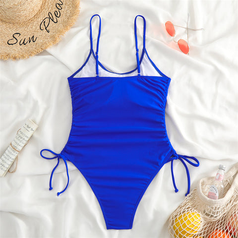 Maggie Lace Up High Leg Monokini