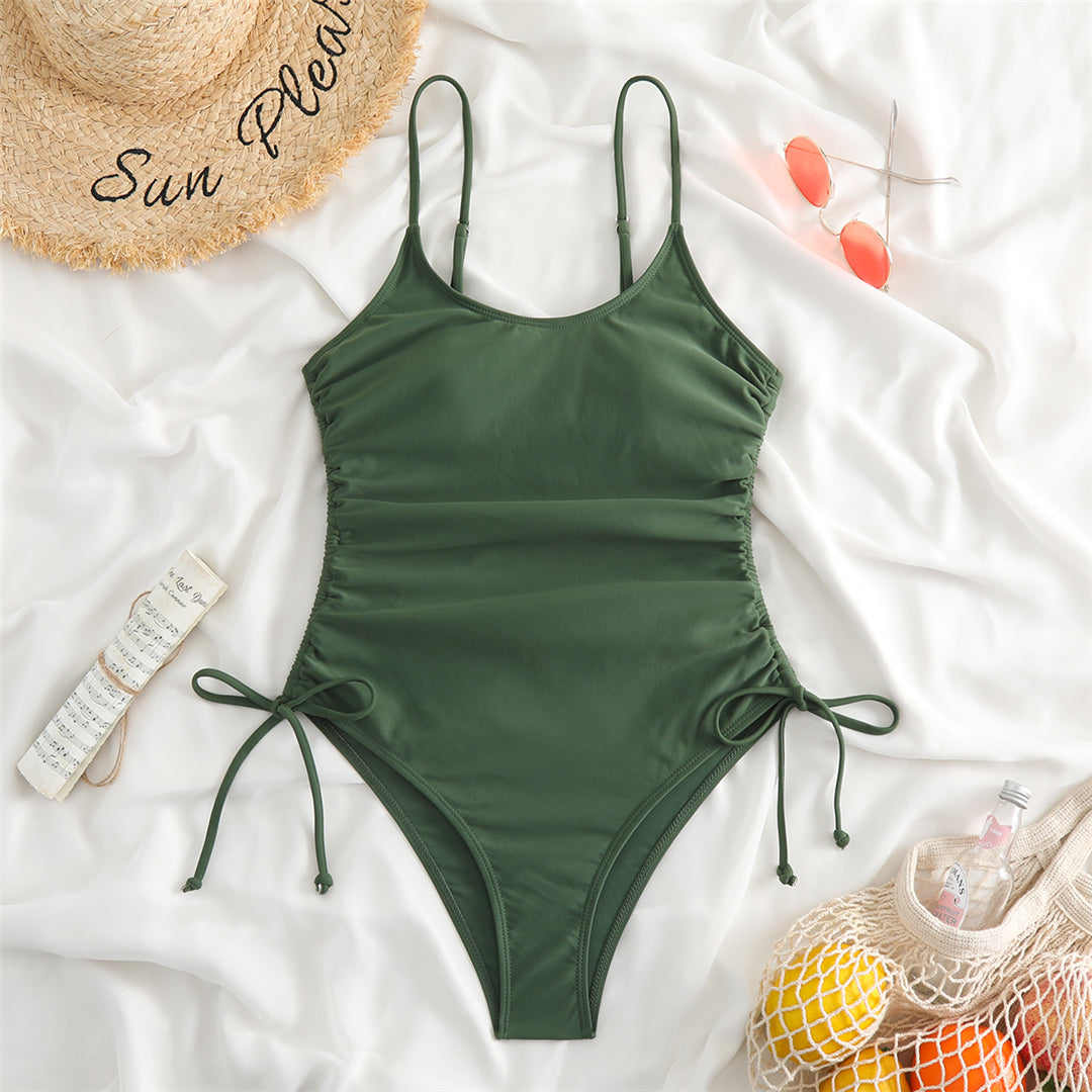 Maggie Lace Up High Leg Monokini