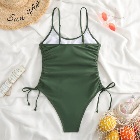 Maggie Lace Up High Leg Monokini