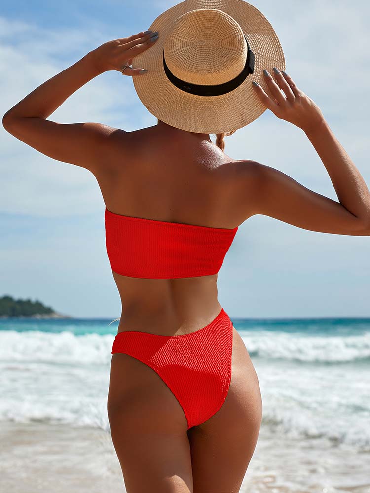 Ruby High Waist Tube Top Bikini