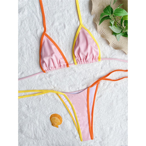 Julia Halter Splicing Ribbed Bikini