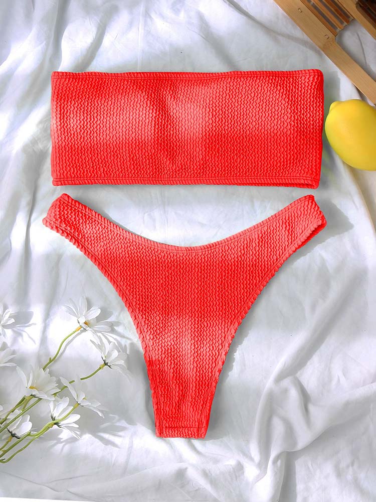 Ruby High Waist Tube Top Bikini