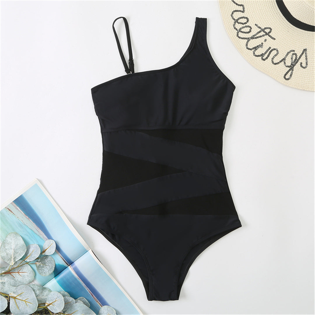 Ella Asymmetric High Leg Cut Padded Monokini