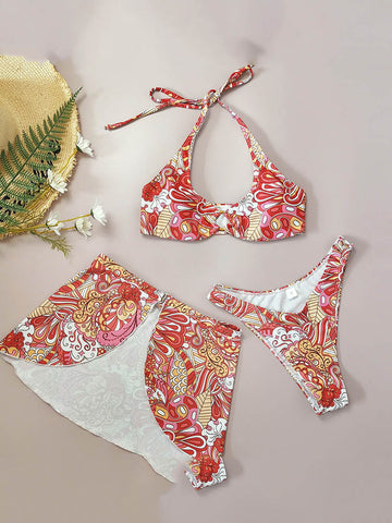 Melissa Push Up Floral Print Bikini