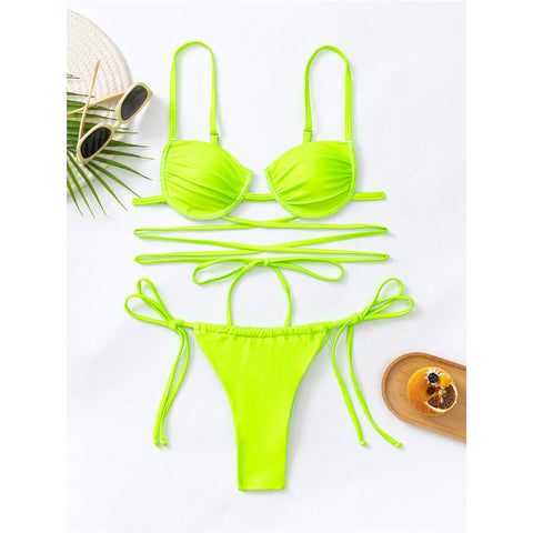 Ella Wrap Around Underwired Scrunch Butt Bikini