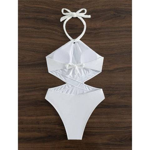 Jodie Halter Cut Out Wrinkled Monokini