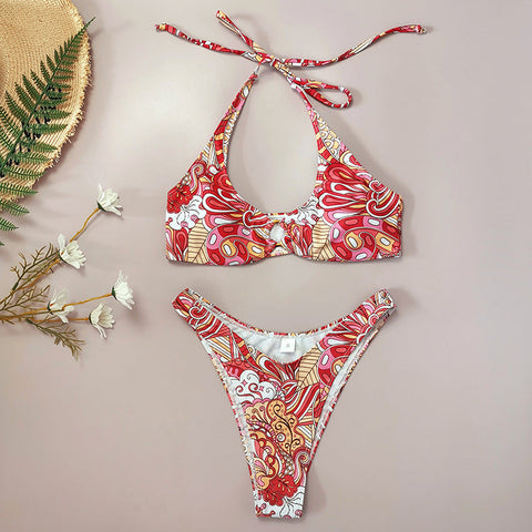 Melissa Push Up Floral Print Bikini