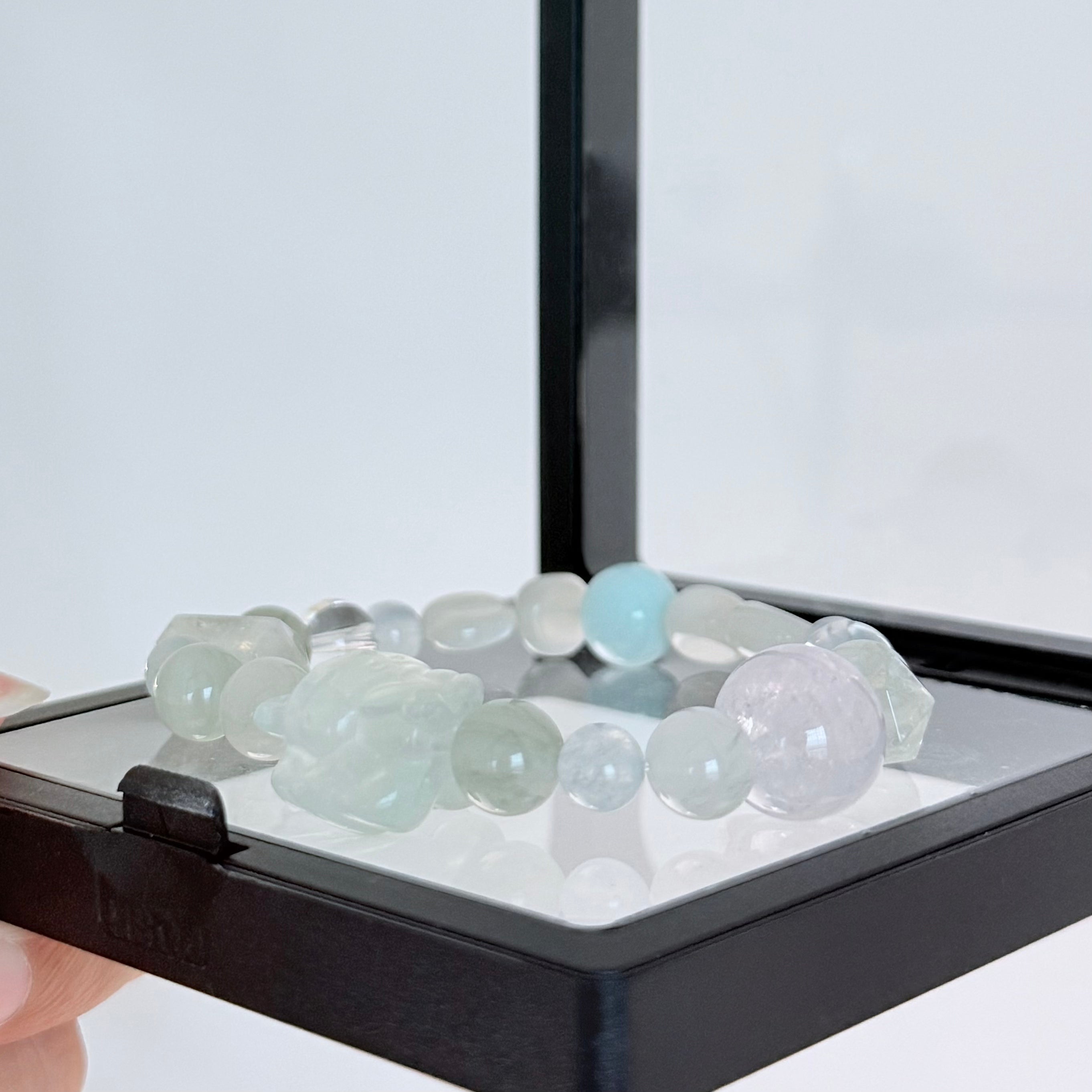 Aquamarine, Amethyst & Moonstone Bracelet