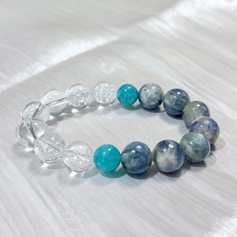Kyanite & Clear Quartz Crystal Bracelet