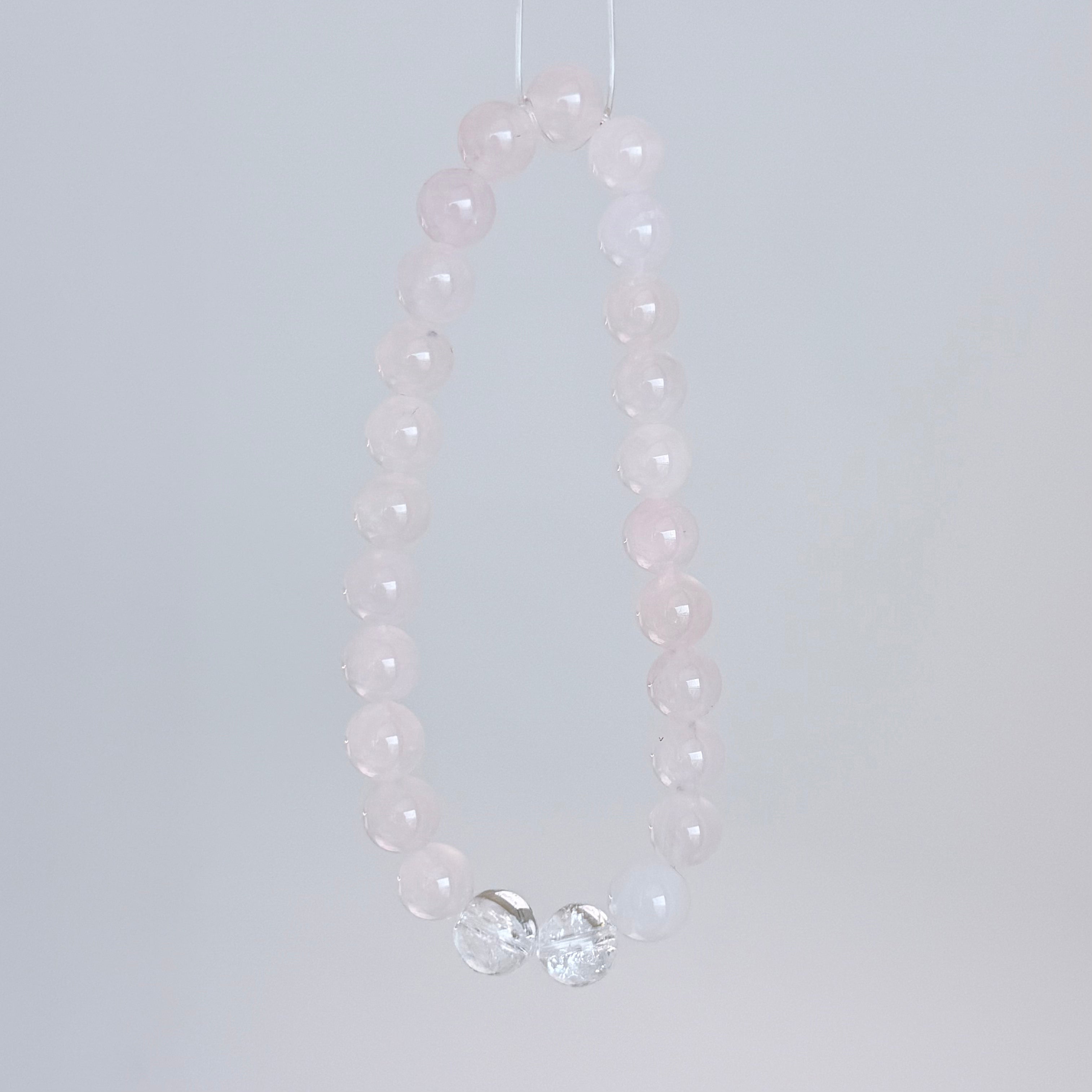 Rose Quartz & Clear Quartz Bracelet