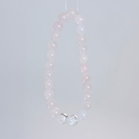 Rose Quartz & Clear Quartz Bracelet