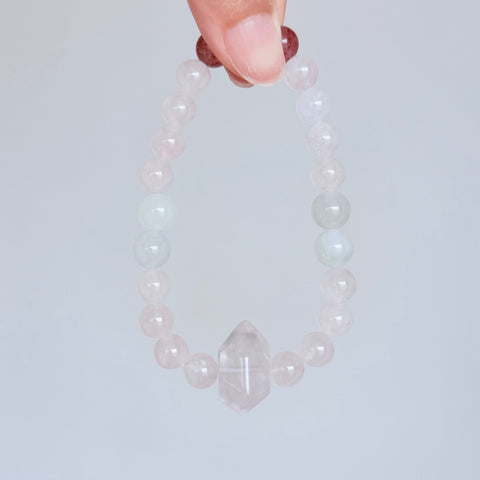Rose Quartz & Strawberry Quartz Bracelet