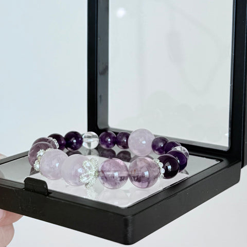 Amethyst & Lavender Quartz Bracelet