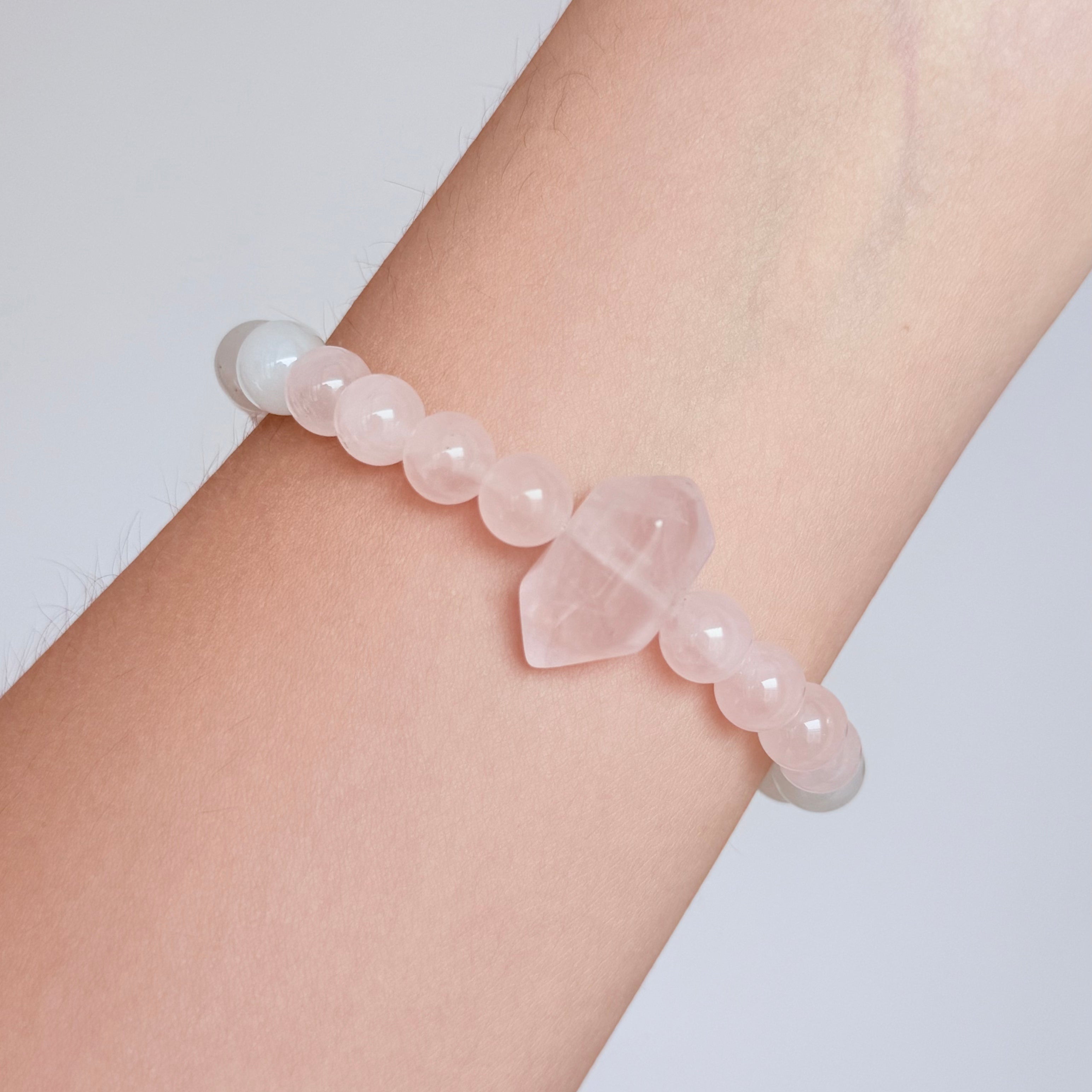 Rose Quartz & Strawberry Quartz Bracelet