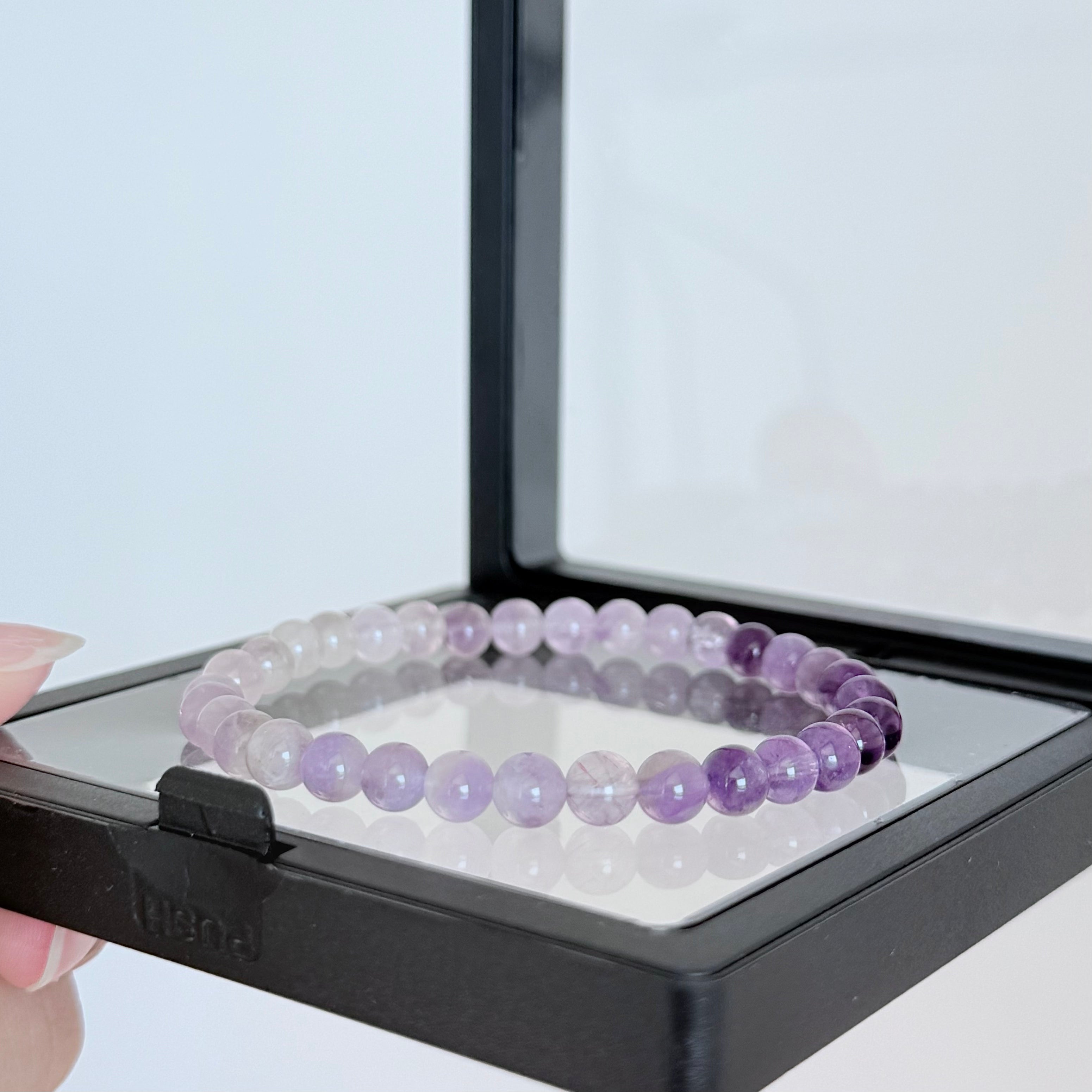 Natural Gradient Amethyst Bracelet