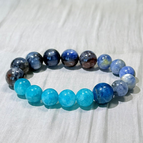 Blue Apatite & Sodalite Crystal Bracelet