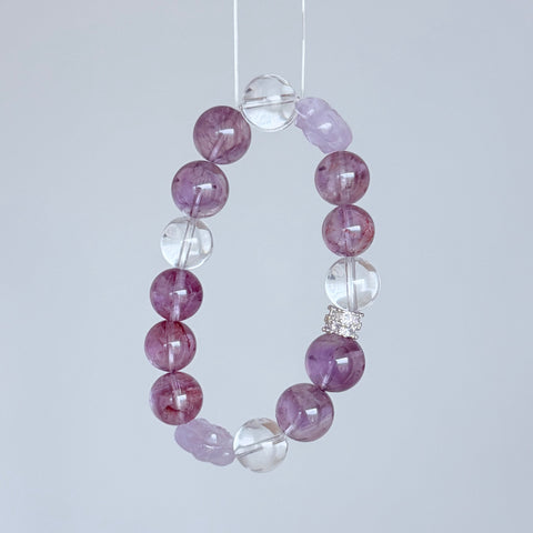 Amethyst & Clear Quartz Bracelet