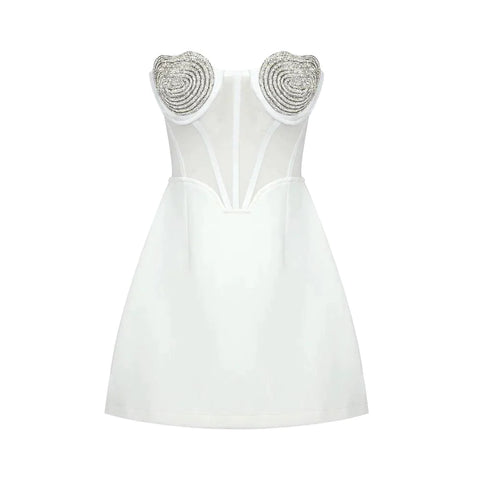 Heartthrob Diamond Bustier Mini Dress