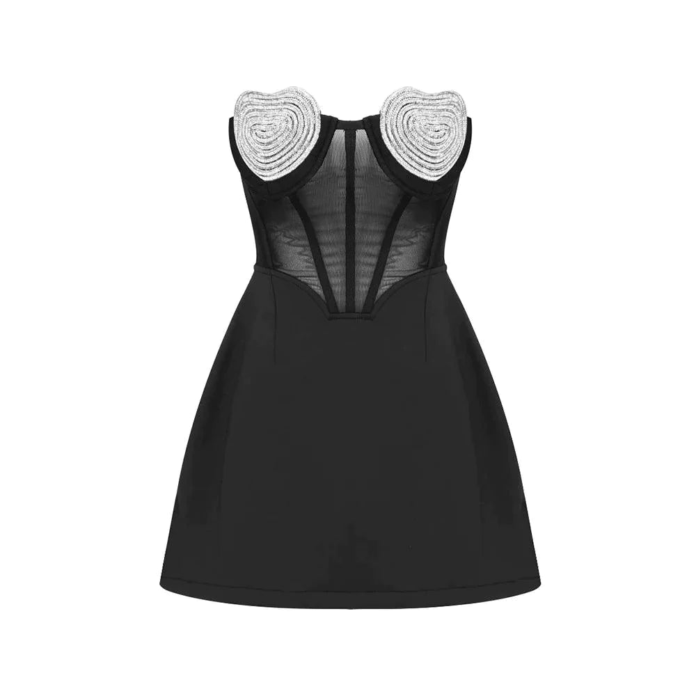 Heartthrob Diamond Bustier Mini Dress