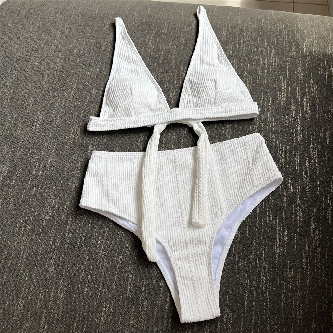 Vicki Wrinkled Crinkled High Waist Bikini