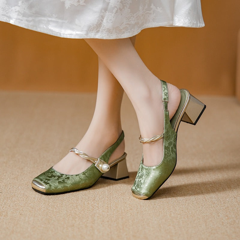 Damen Sommer Sandalen im französischen Stil mit Zehensteg