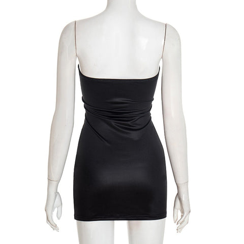 Halloween Skull Letter Tight Dress