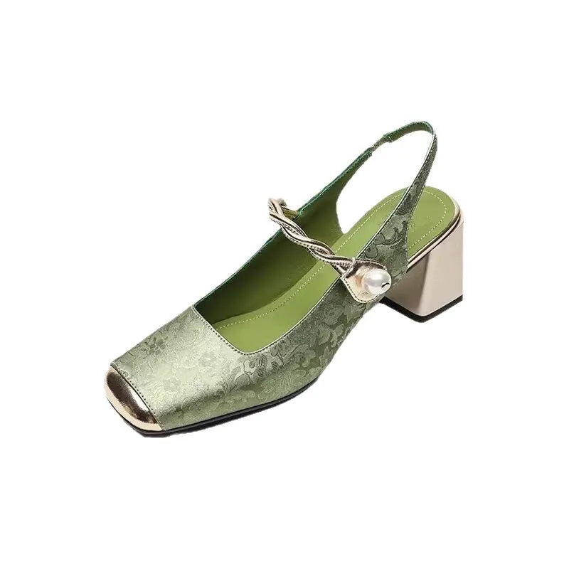 Damen Sommer Sandalen im französischen Stil mit Zehensteg