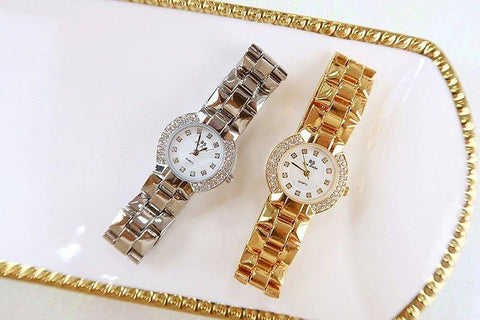 Ladies Simple Watch HMS0204 Quartz Diamond Dress Watch