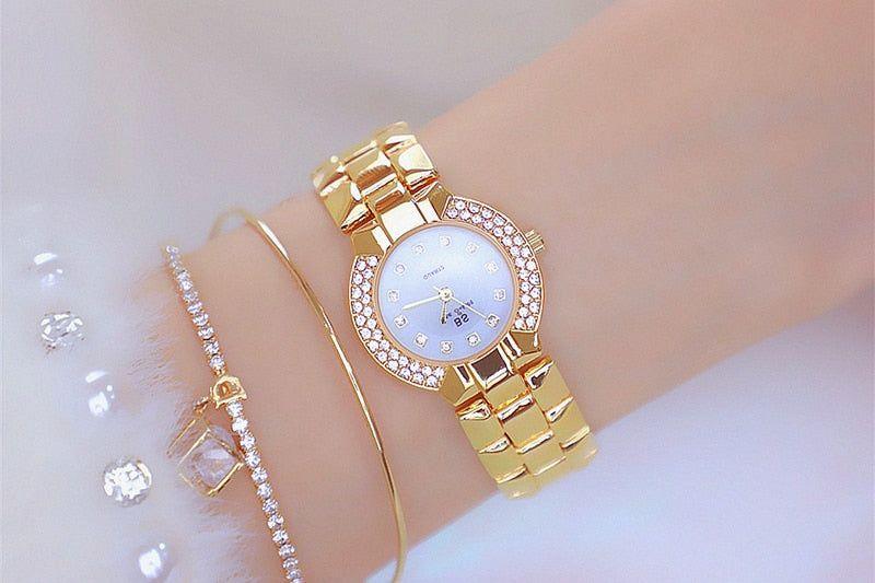 Ladies Simple Watch HMS0204 Quartz Diamond Dress Watch