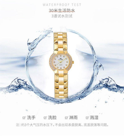 Ladies Simple Watch HMS0204 Quartz Diamond Dress Watch