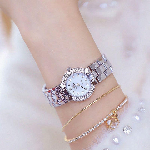 Ladies Simple Watch HMS0204 Quartz Diamond Dress Watch