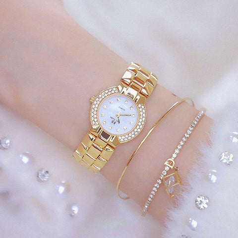 Ladies Simple Watch HMS0204 Quartz Diamond Dress Watch