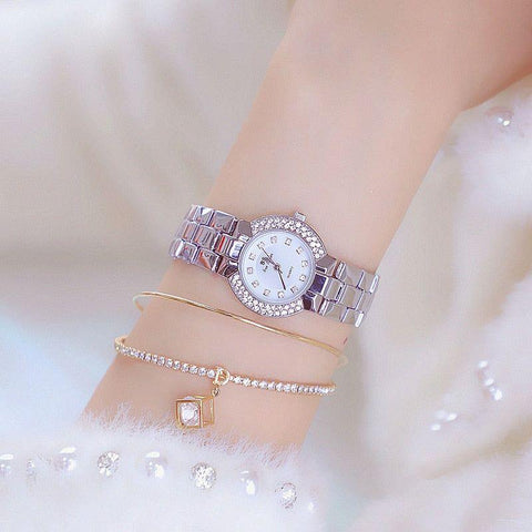 Ladies Simple Watch HMS0204 Quartz Diamond Dress Watch