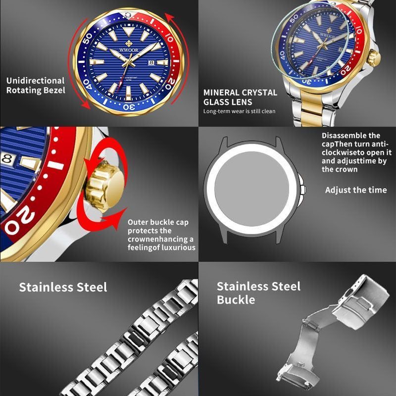 Luminous Sports Simple Watch - GN1252, Waterproof Military Design