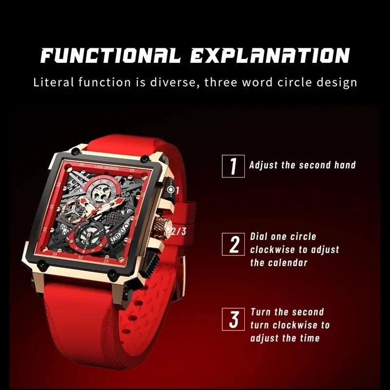 Waterproof Square Quartz Simple Watches SCWZXC08