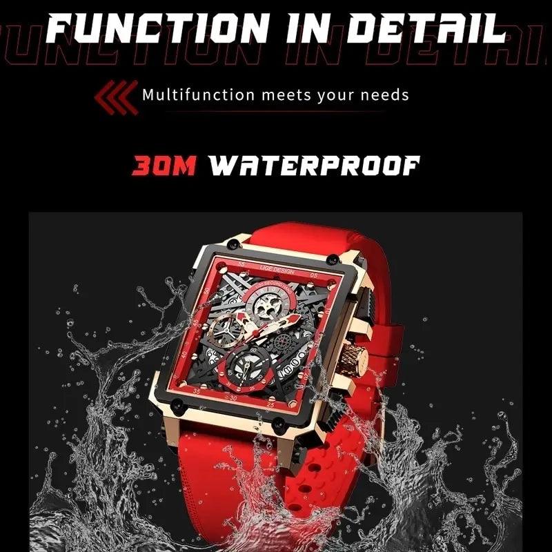 Waterproof Square Quartz Simple Watches SCWZXC08