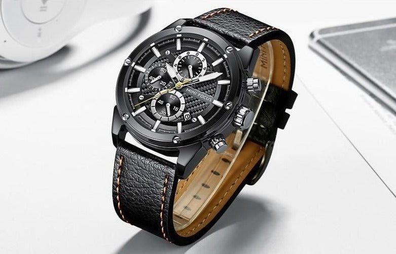 Simple Cheap Watches Quartz Waterproof Leather Strap SCW0300