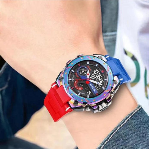 Simple Military Watch MSCWMM36 Sport Waterproof LED Quartz Digital Wristwatch