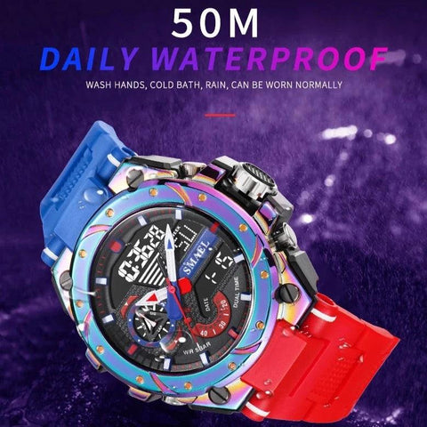 Simple Military Watch MSCWMM36 Sport Waterproof LED Quartz Digital Wristwatch